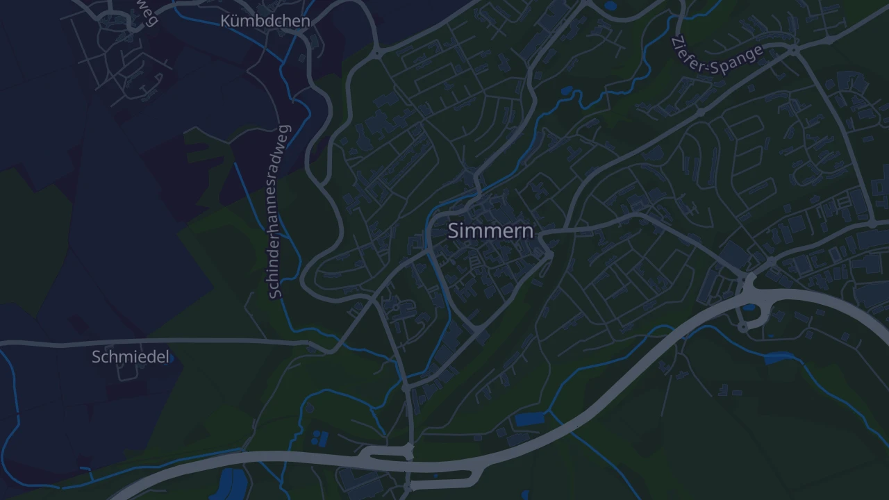Karte von Simmern/Hunsrück