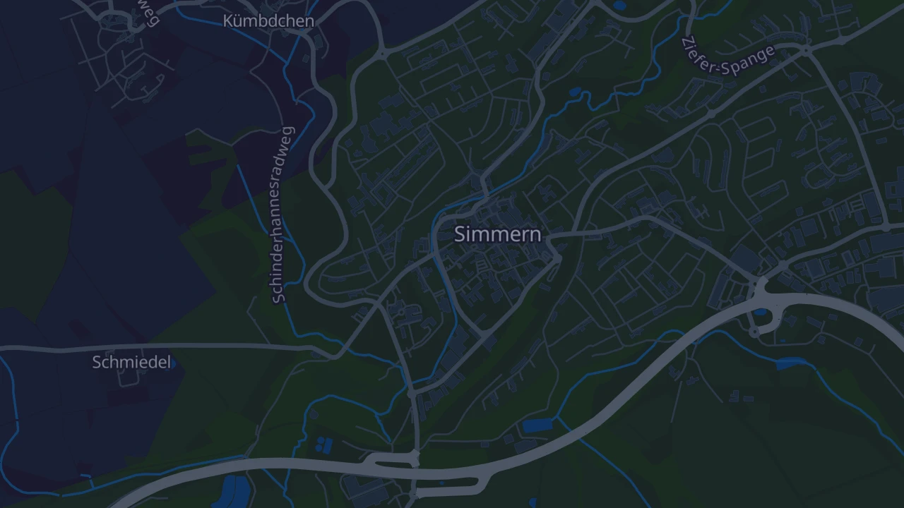 Karte von Simmern/Hunsrück