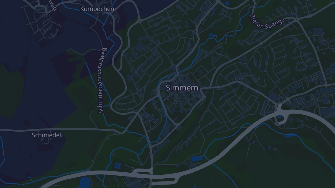 Karte von Simmern/Hunsrück