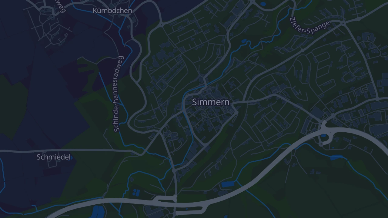 Karte von Simmern/Hunsrück