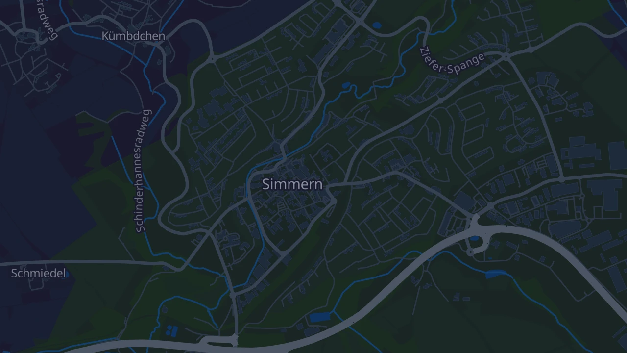 Karte von Simmern/Hunsrück