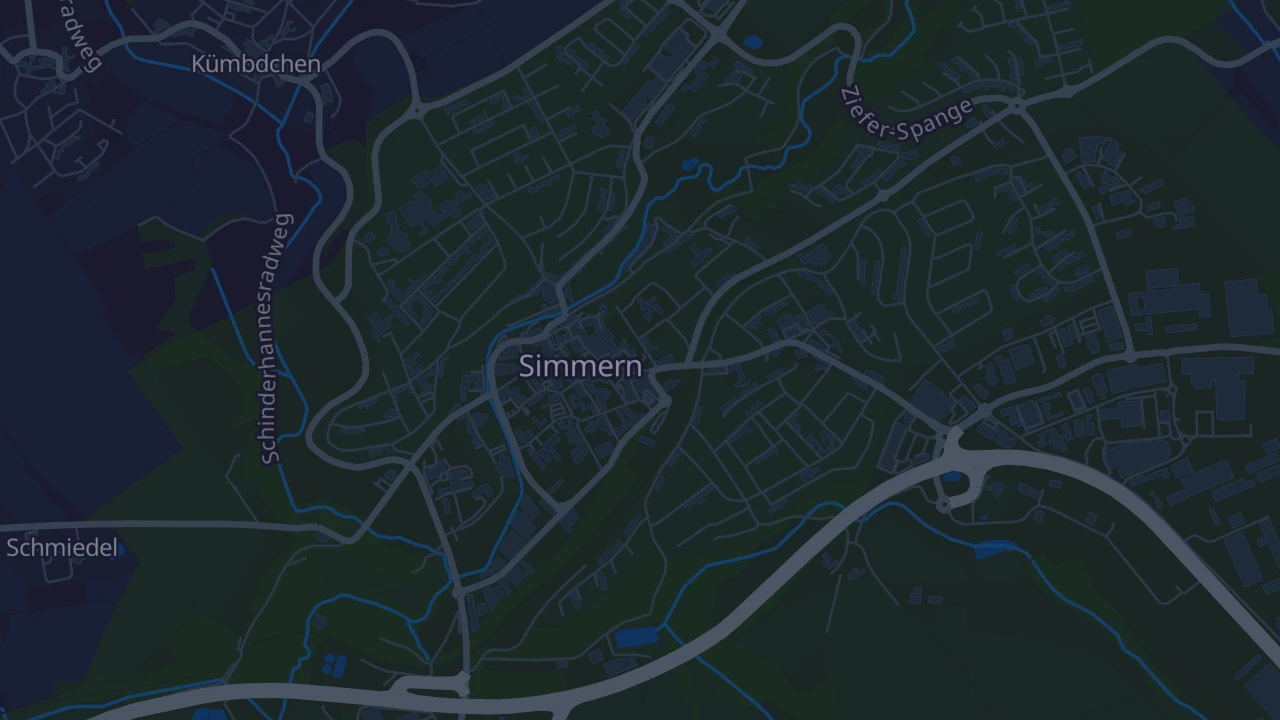Karte von Simmern/Hunsrück