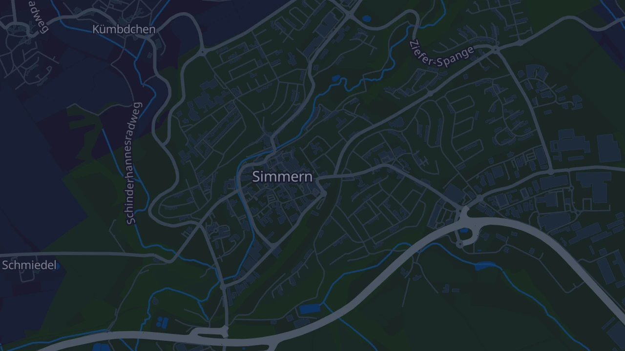 Karte von Simmern/Hunsrück
