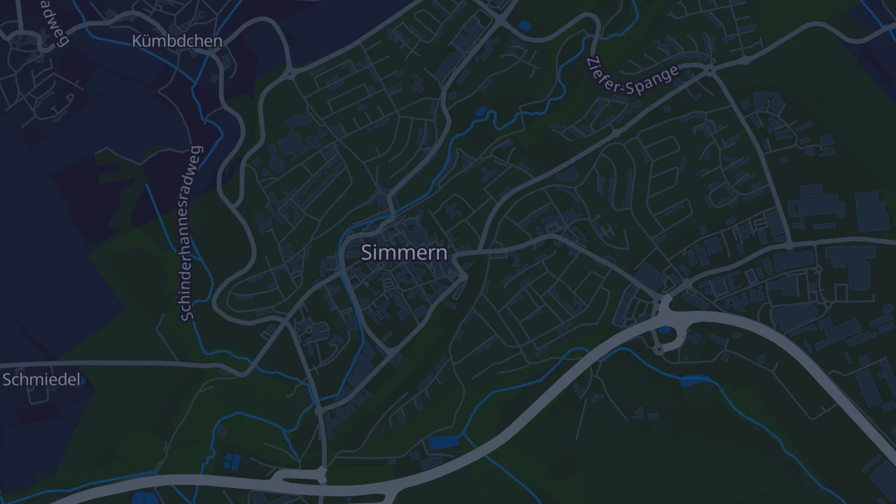 Karte von Simmern/Hunsrück