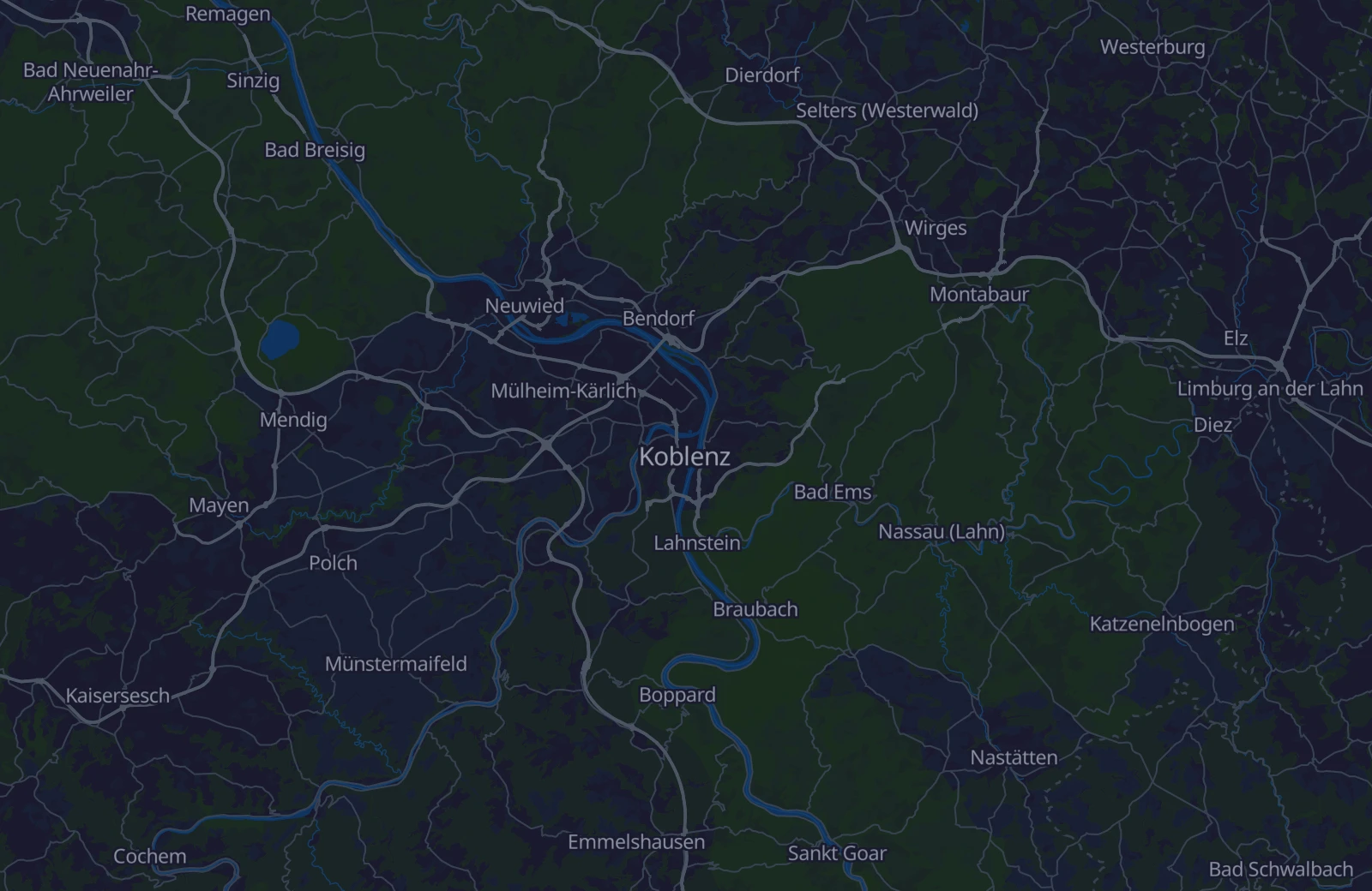 Karte: Umkreis von 15 km