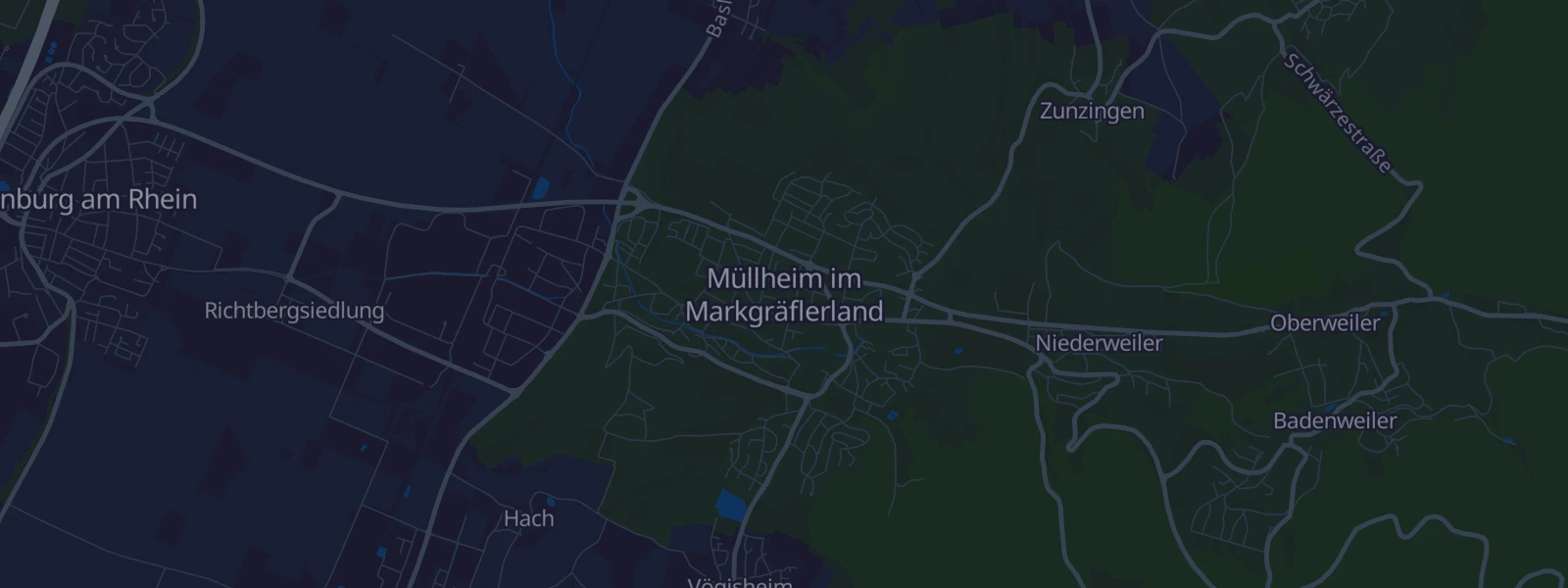 Karte von Müllheim im Markgräflerland