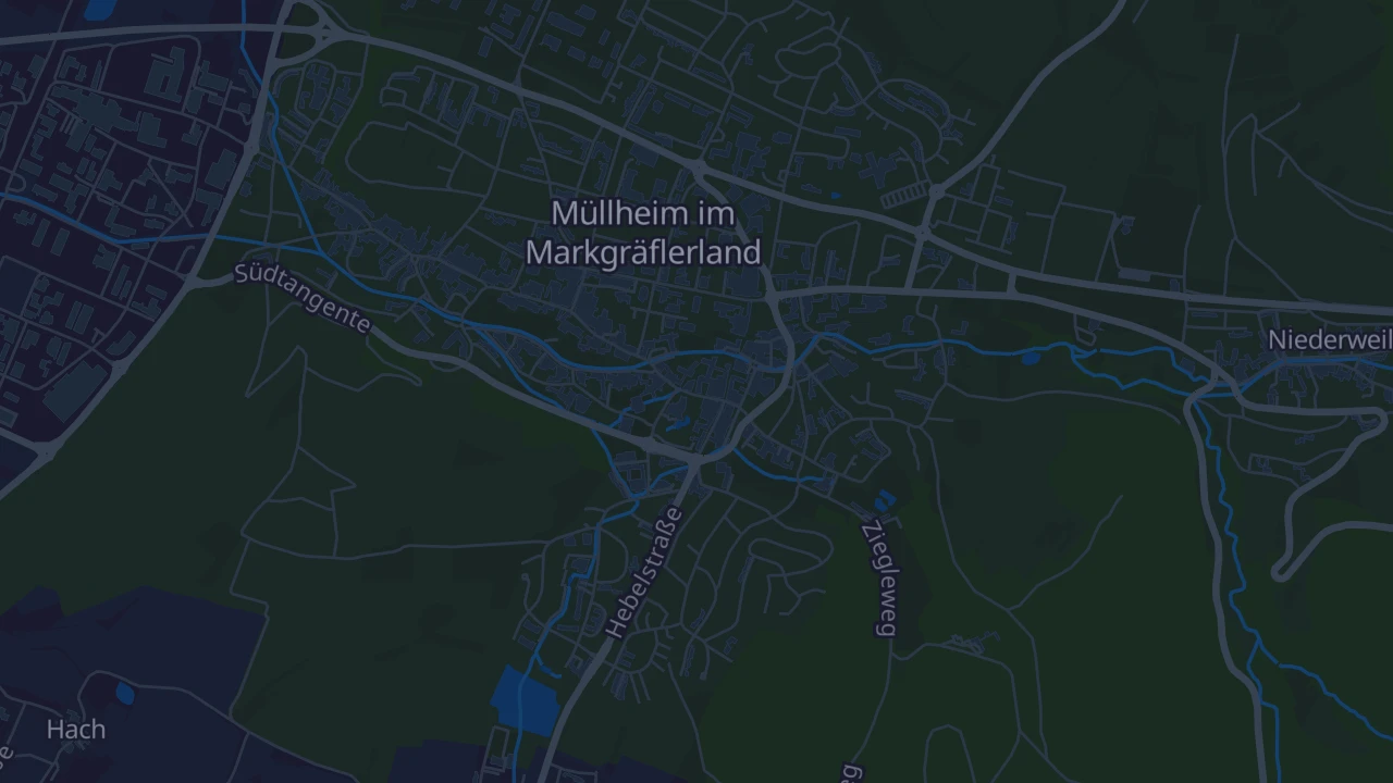 Karte von Müllheim im Markgräflerland