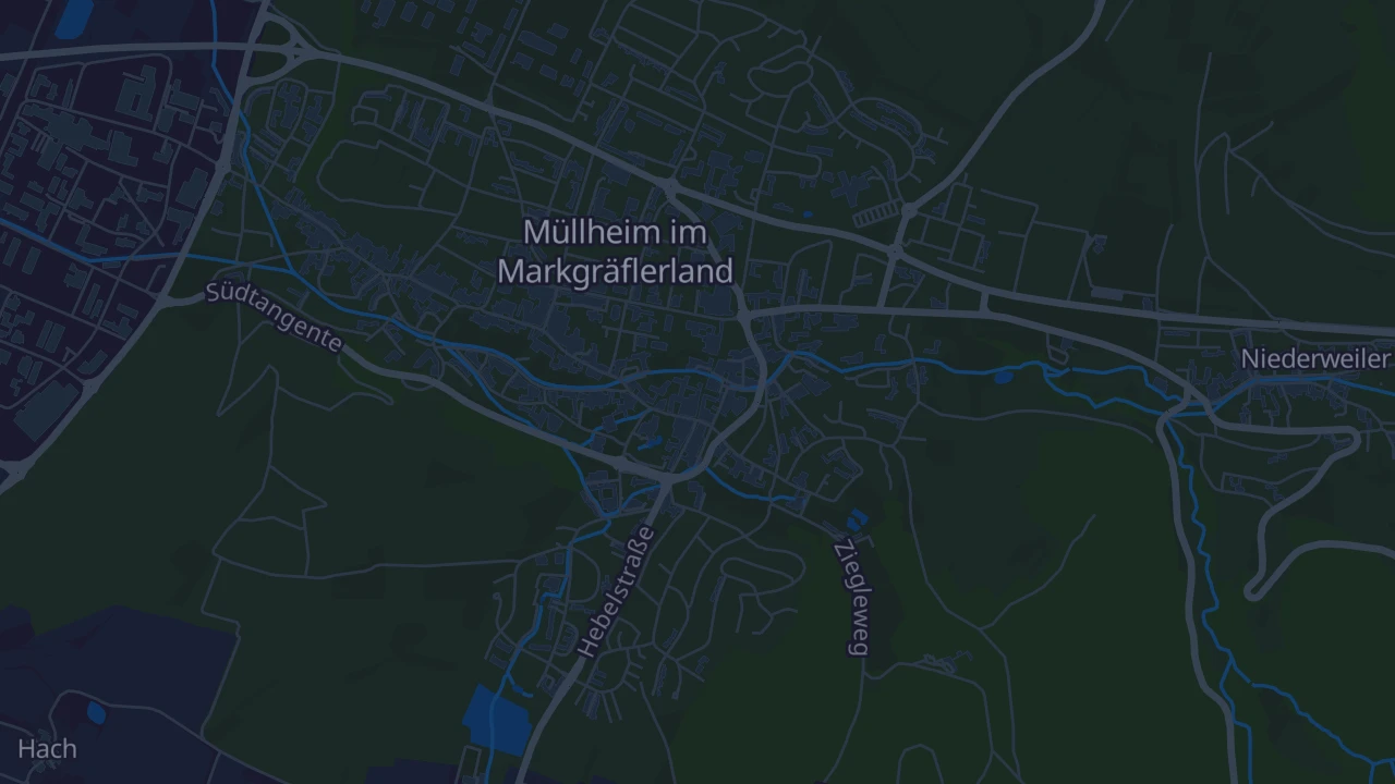 Karte von Müllheim im Markgräflerland