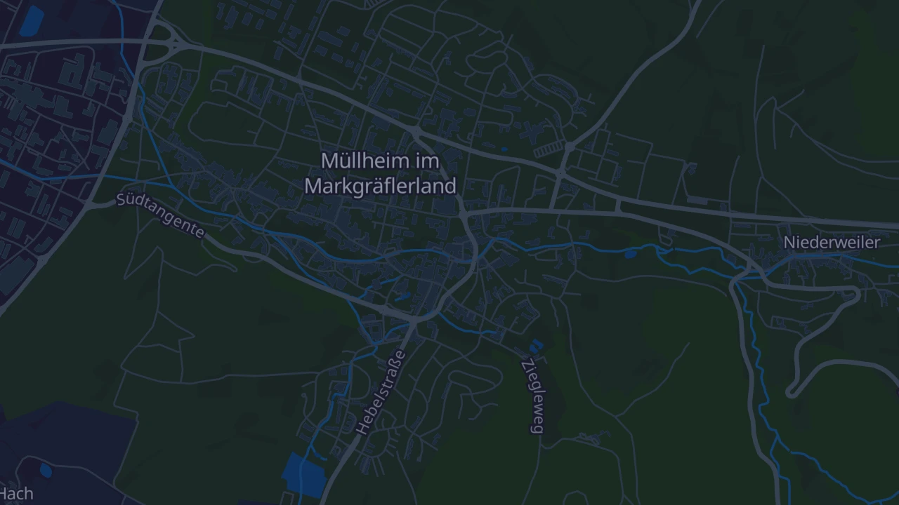 Karte von Müllheim im Markgräflerland