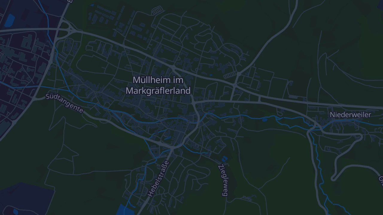 Karte von Müllheim im Markgräflerland