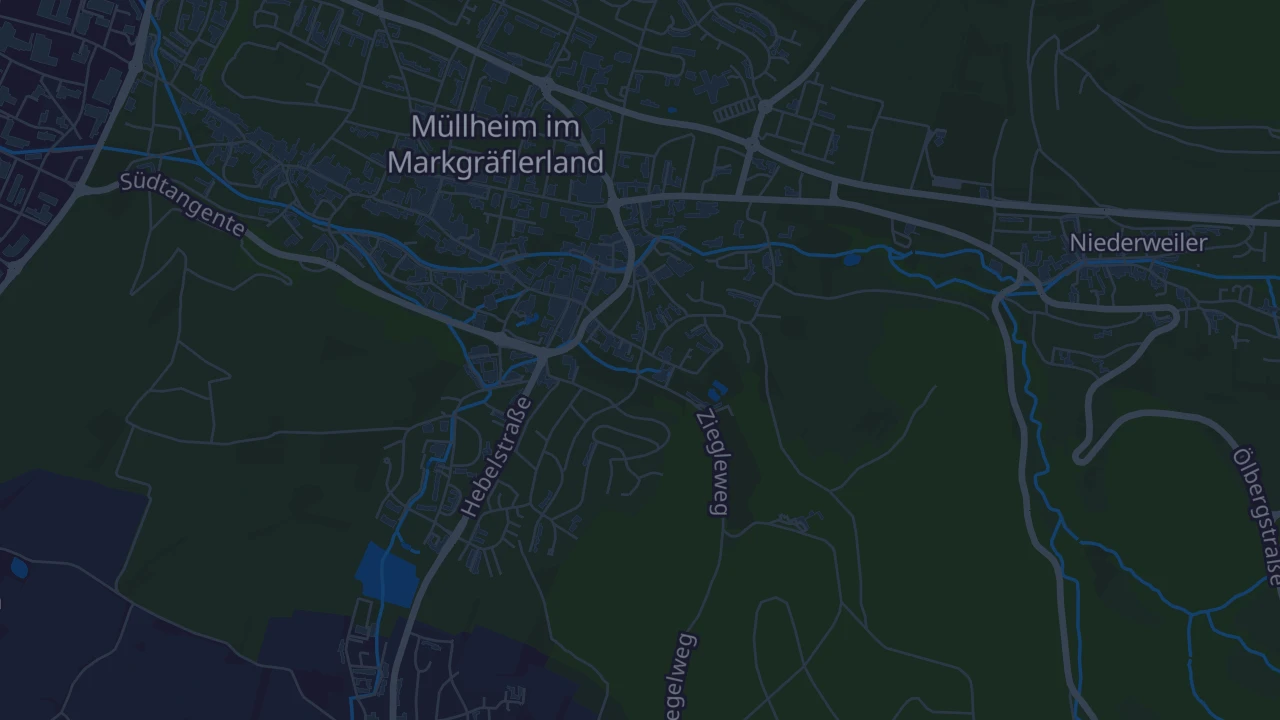 Karte von Müllheim im Markgräflerland