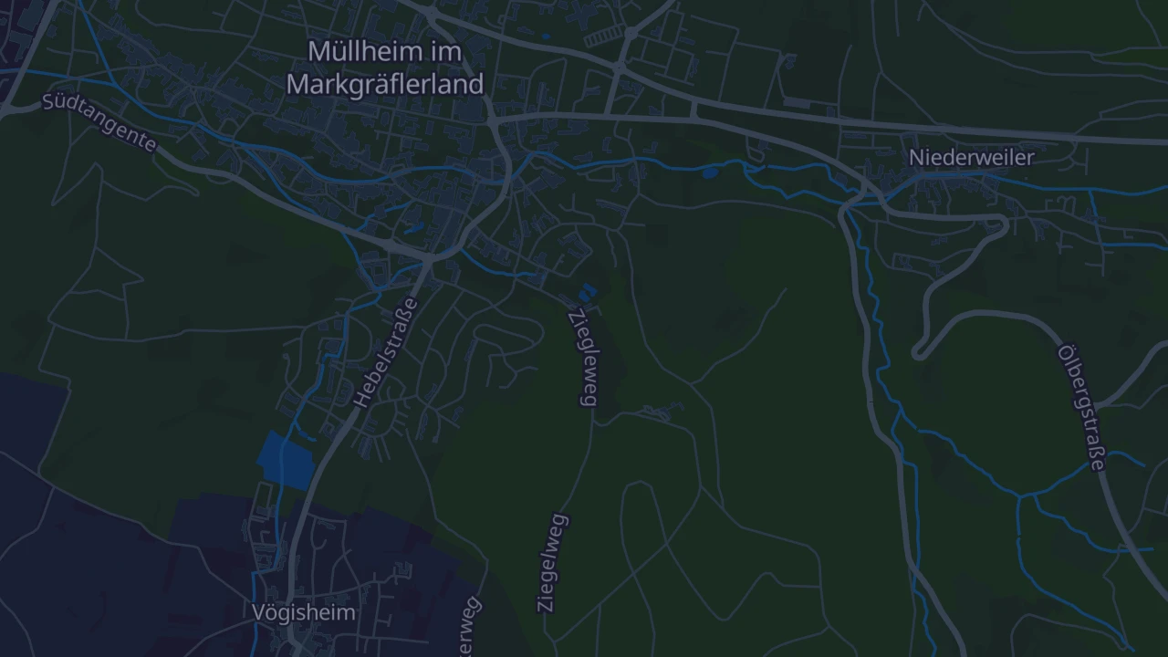 Karte von Müllheim im Markgräflerland