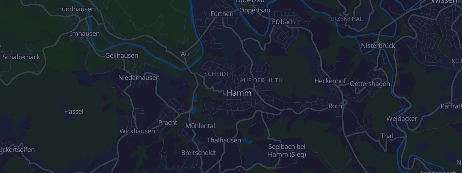 Karte von Hamm (Sieg)