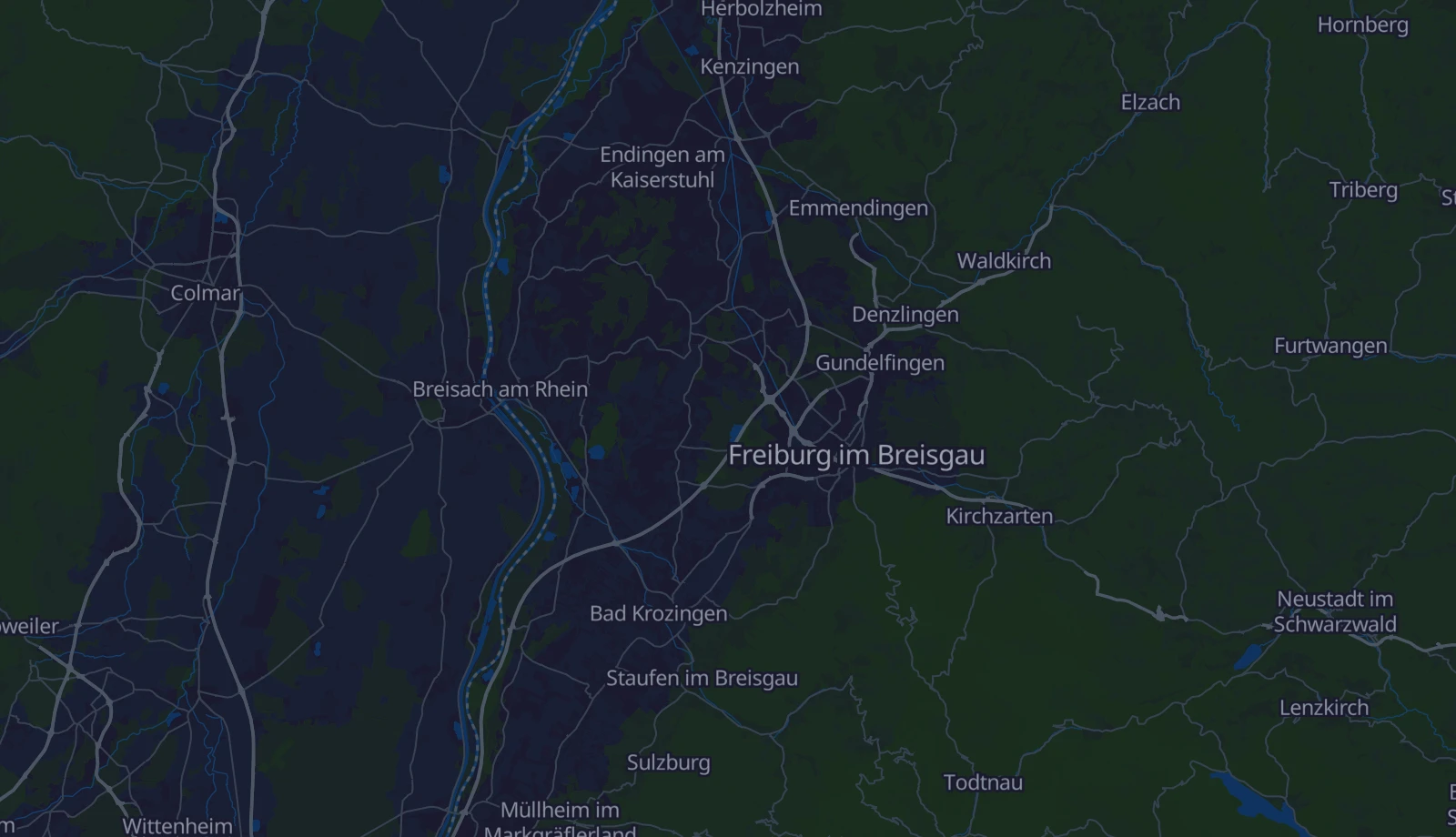 Karte der Region Kaiserstuhl & Breisgau