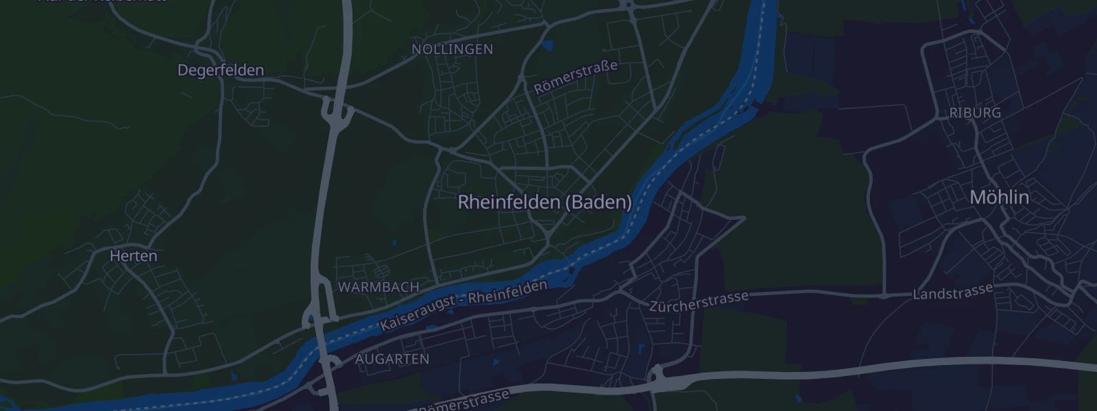 Karte von Rheinfelden (Baden)