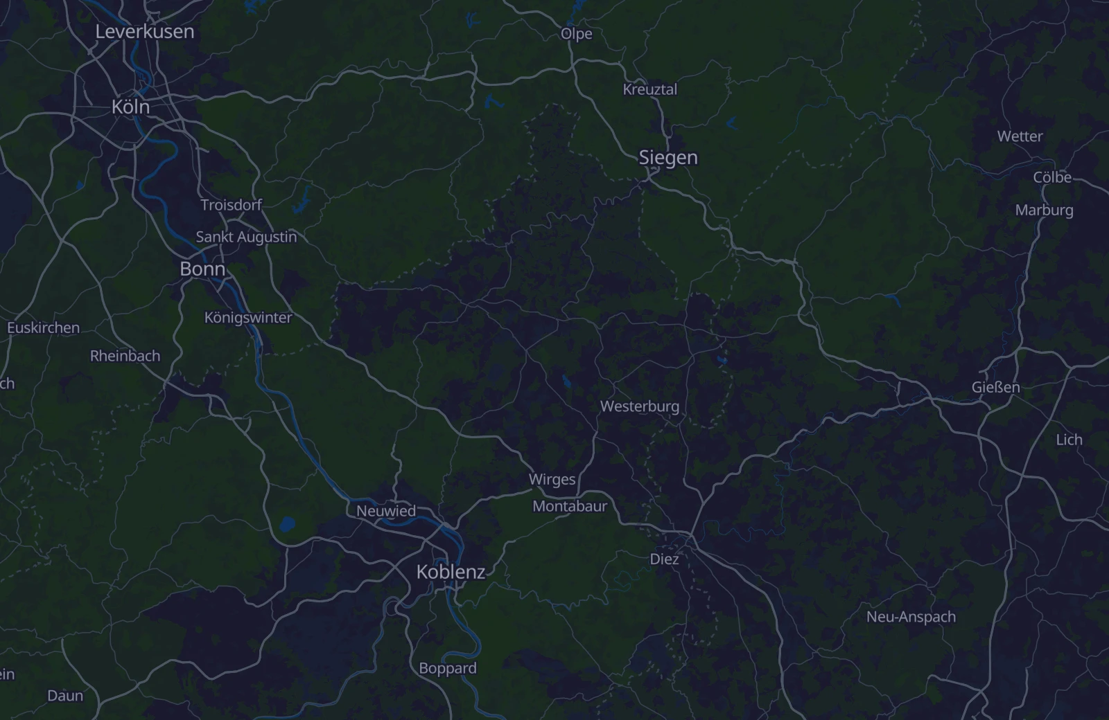 Karte: Umkreis von 30 km