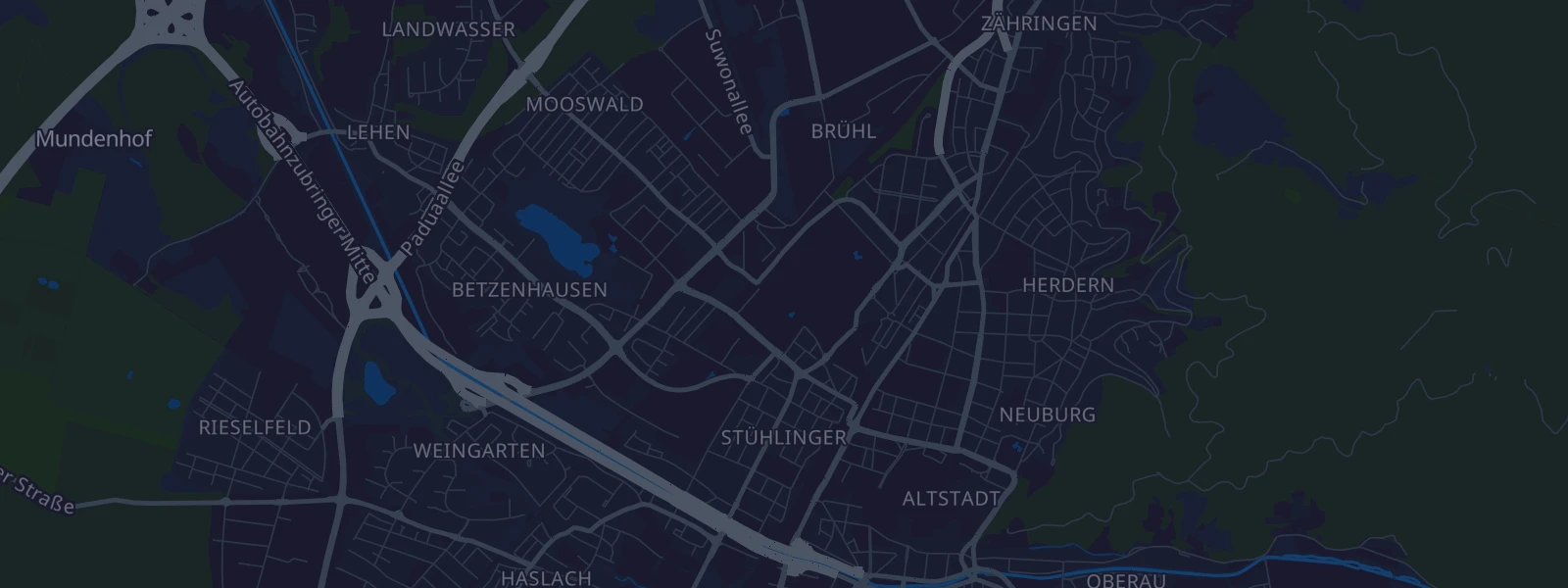 Karte von Freiburg im Breisgau