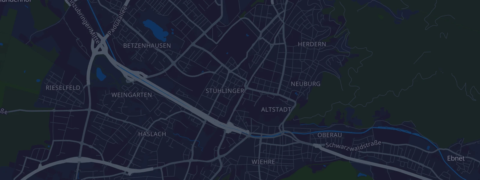 Karte von Freiburg