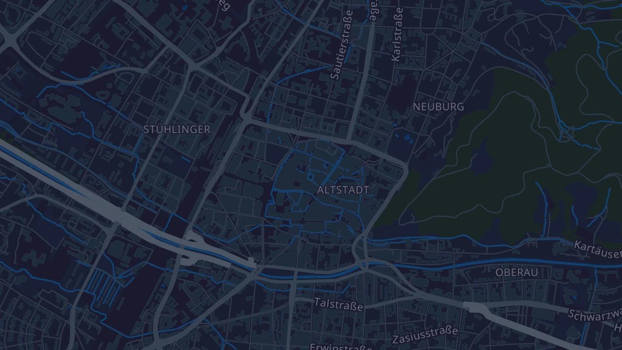 Karte von Freiburg im Breisgau