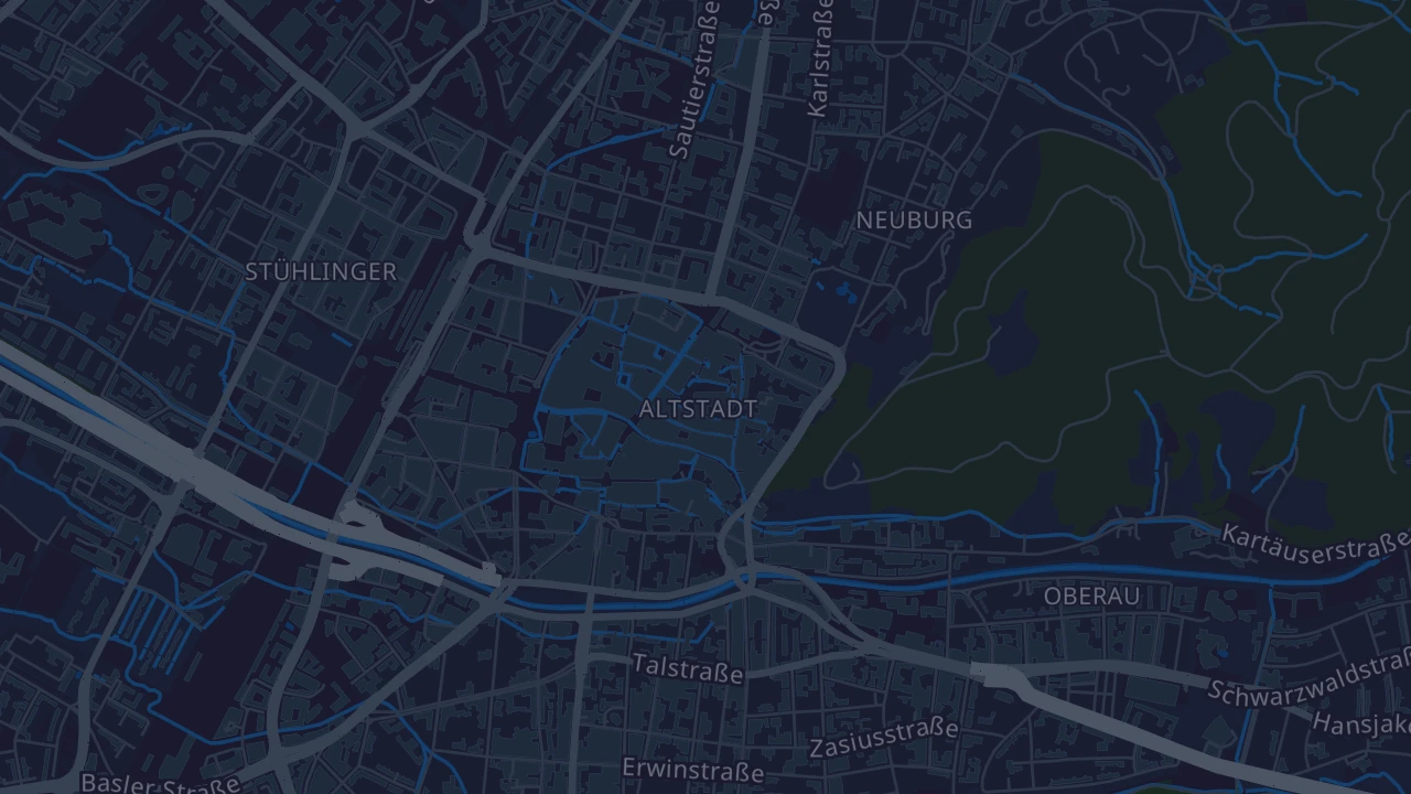 Karte von Freiburg im Breisgau