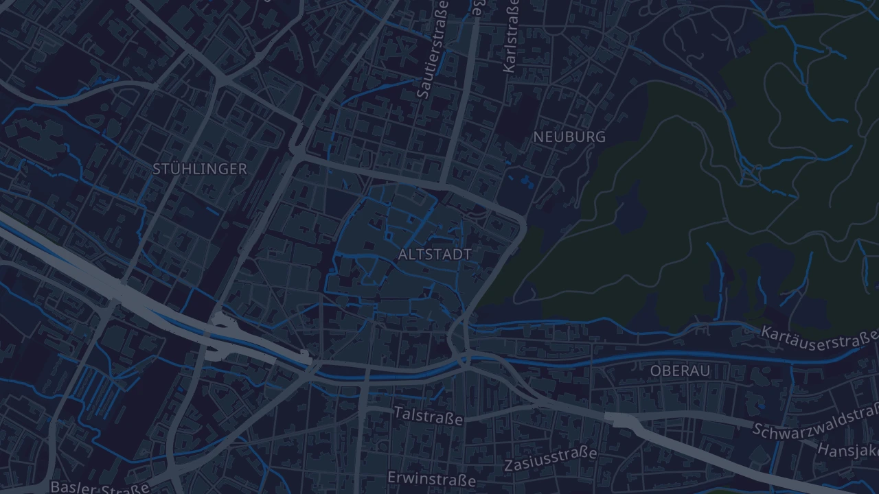 Karte von Freiburg im Breisgau