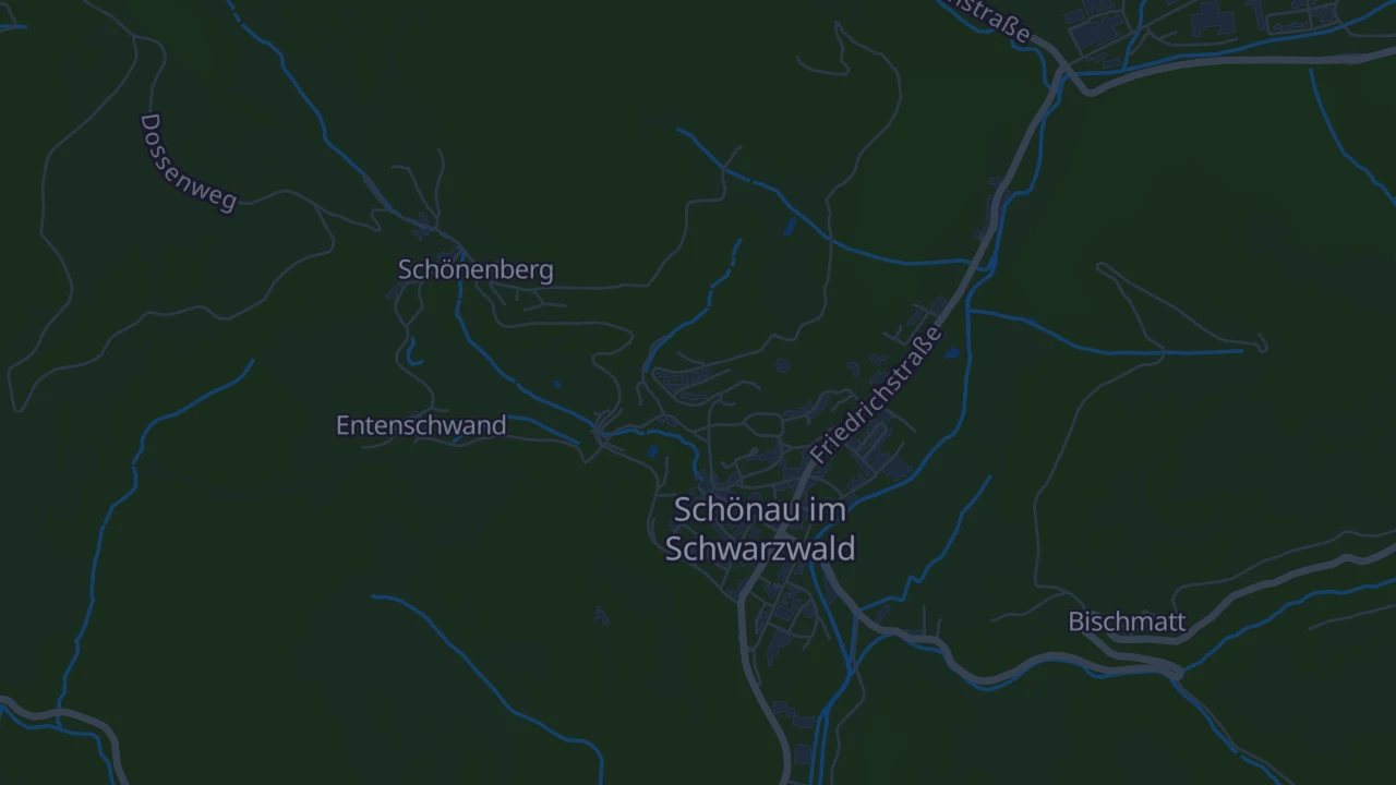 Karte von Schönau im Schwarzwald