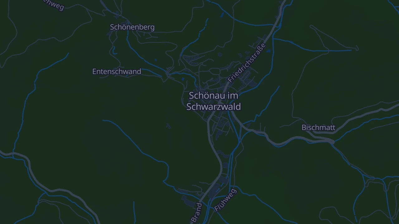 Karte von Schönau im Schwarzwald