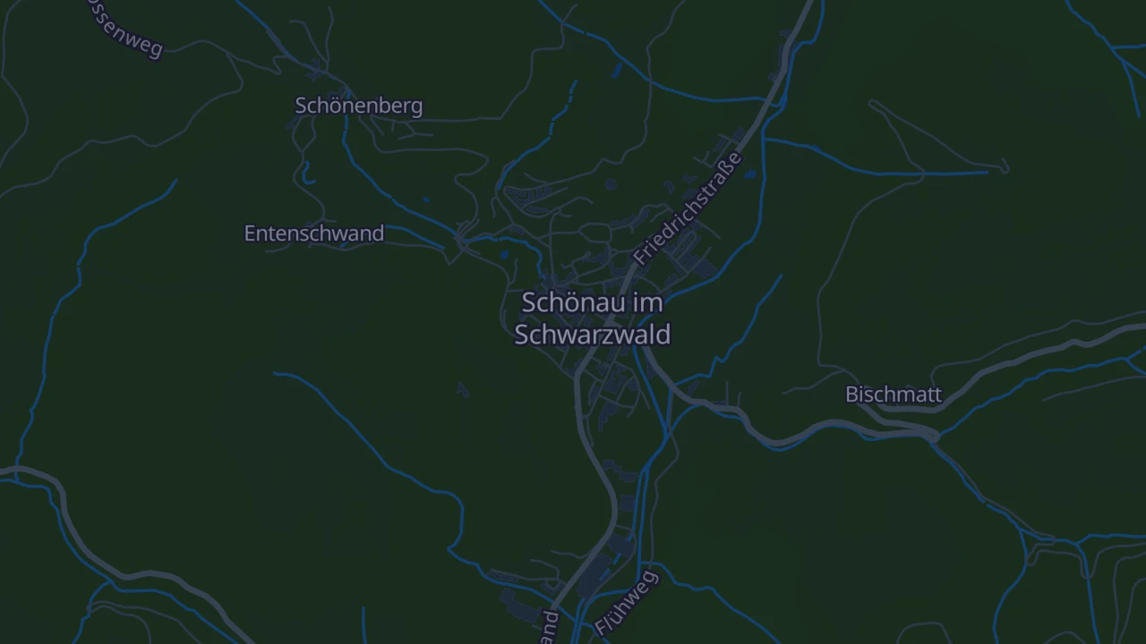 Karte von Schönau im Schwarzwald