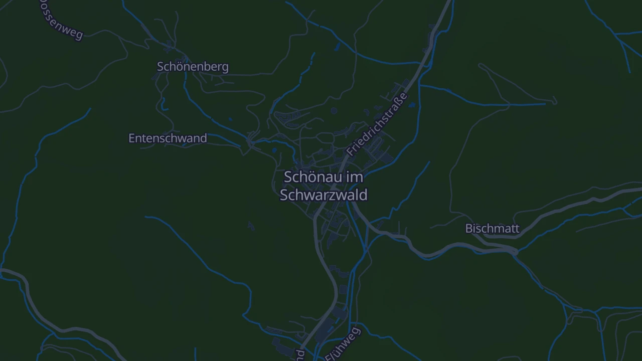 Karte von Schönau im Schwarzwald