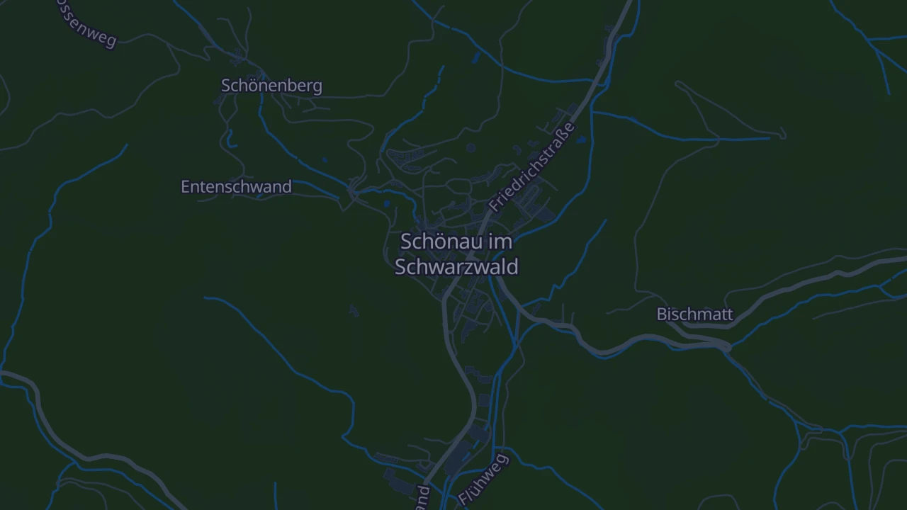 Karte von Schönau im Schwarzwald