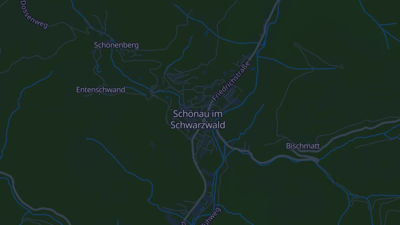 Karte von Schönau im Schwarzwald