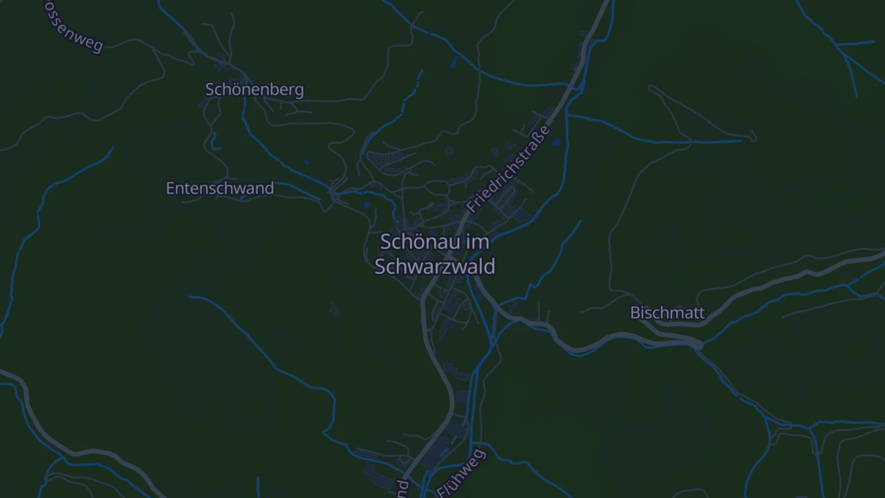 Karte von Schönau im Schwarzwald