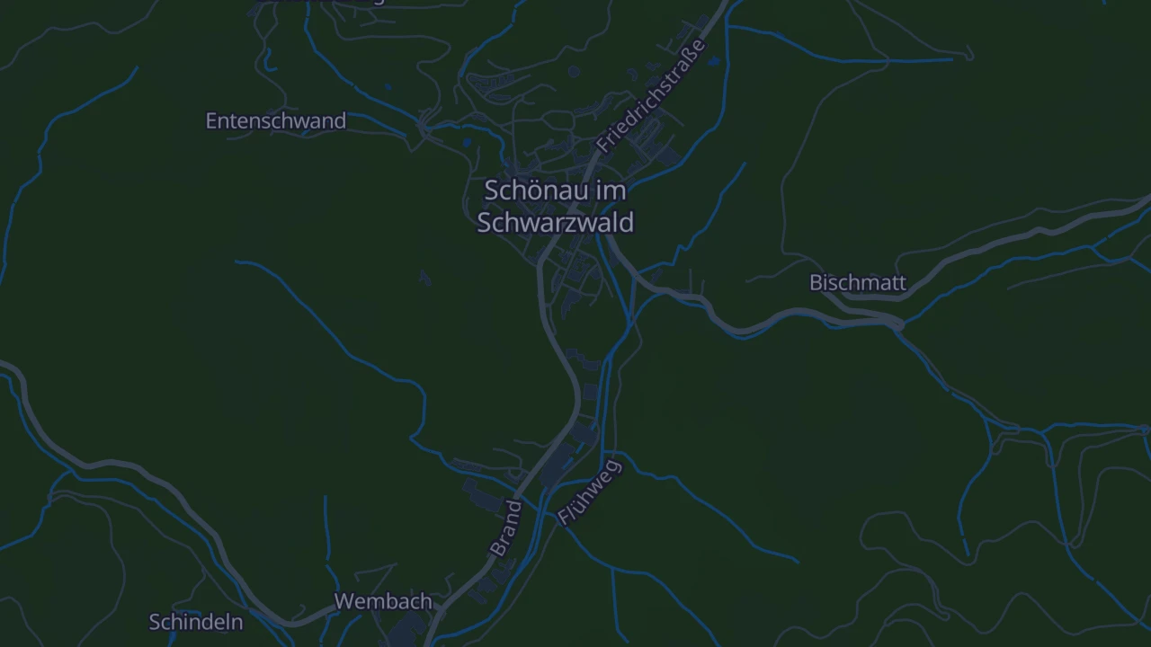 Karte von Schönau im Schwarzwald