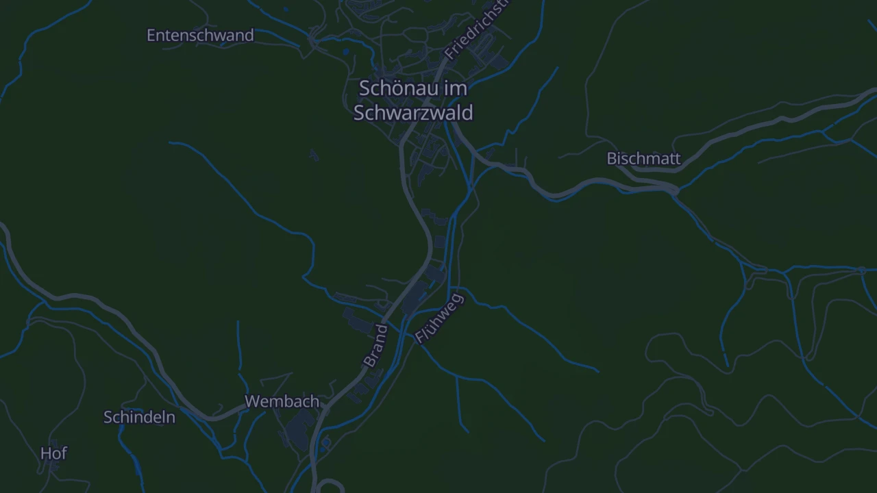 Karte von Schönau im Schwarzwald