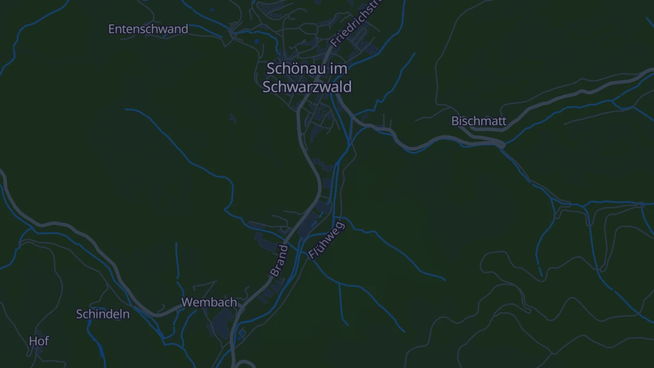 Karte von Schönau im Schwarzwald