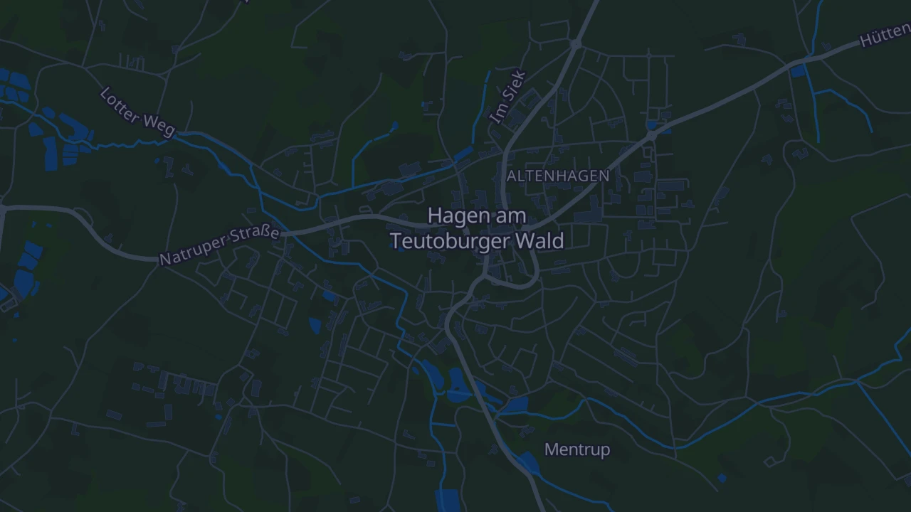 Karte von Hagen am Teutoburger Wald