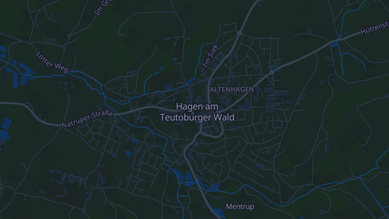 Karte von Hagen am Teutoburger Wald