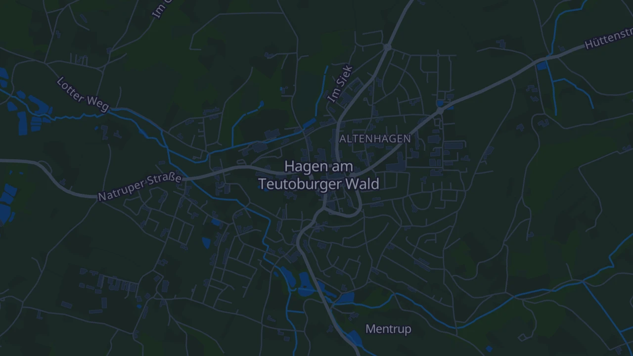 Karte von Hagen am Teutoburger Wald