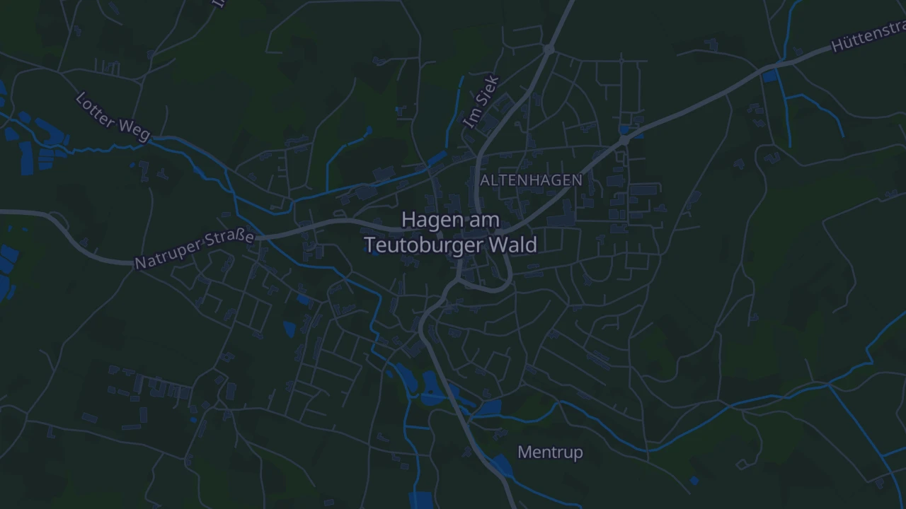 Karte von Hagen am Teutoburger Wald