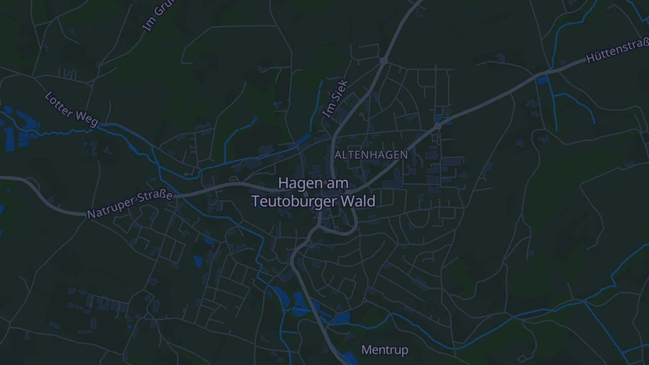 Karte von Hagen am Teutoburger Wald