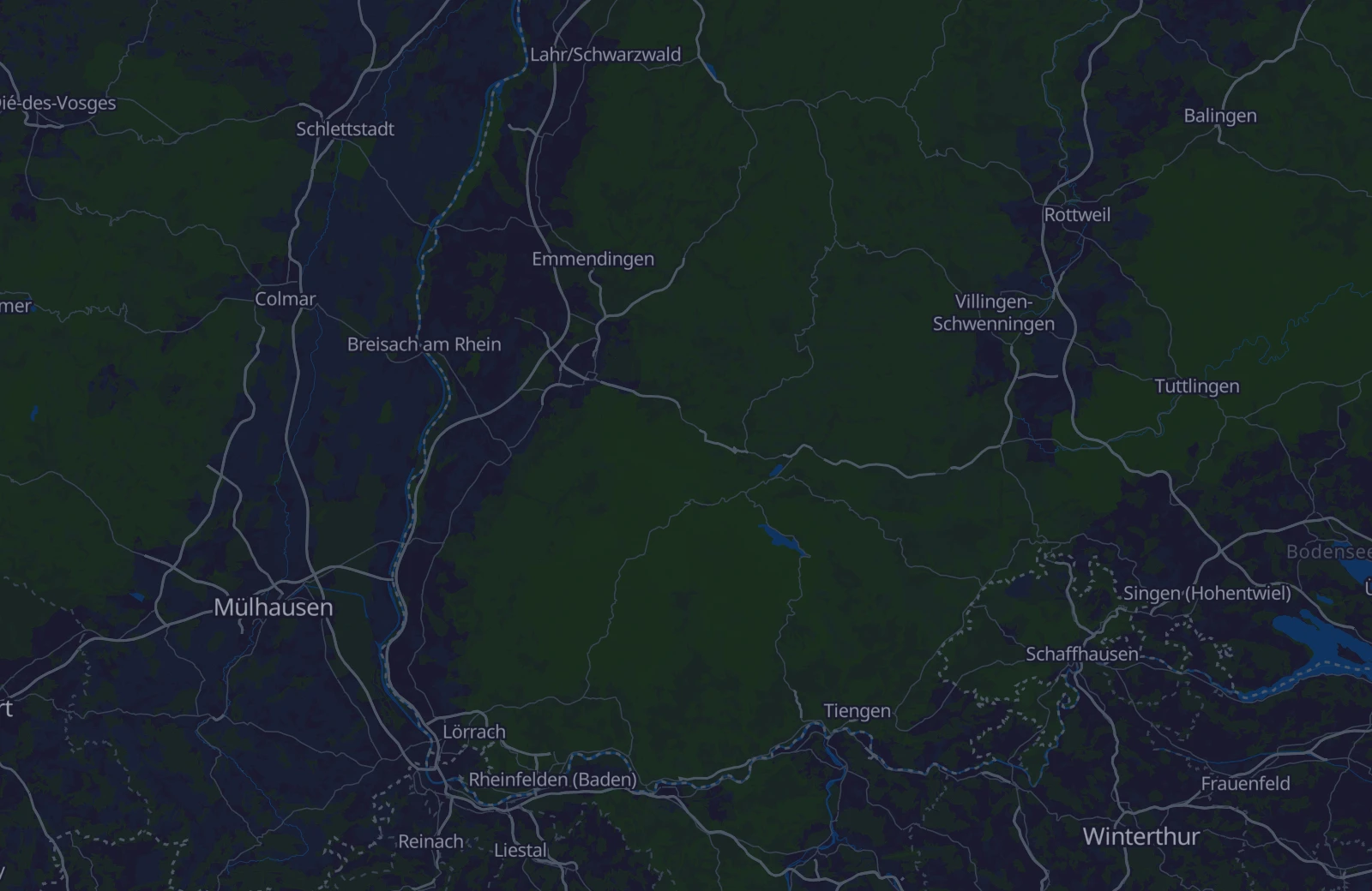 Karte: Umkreis von 38 km