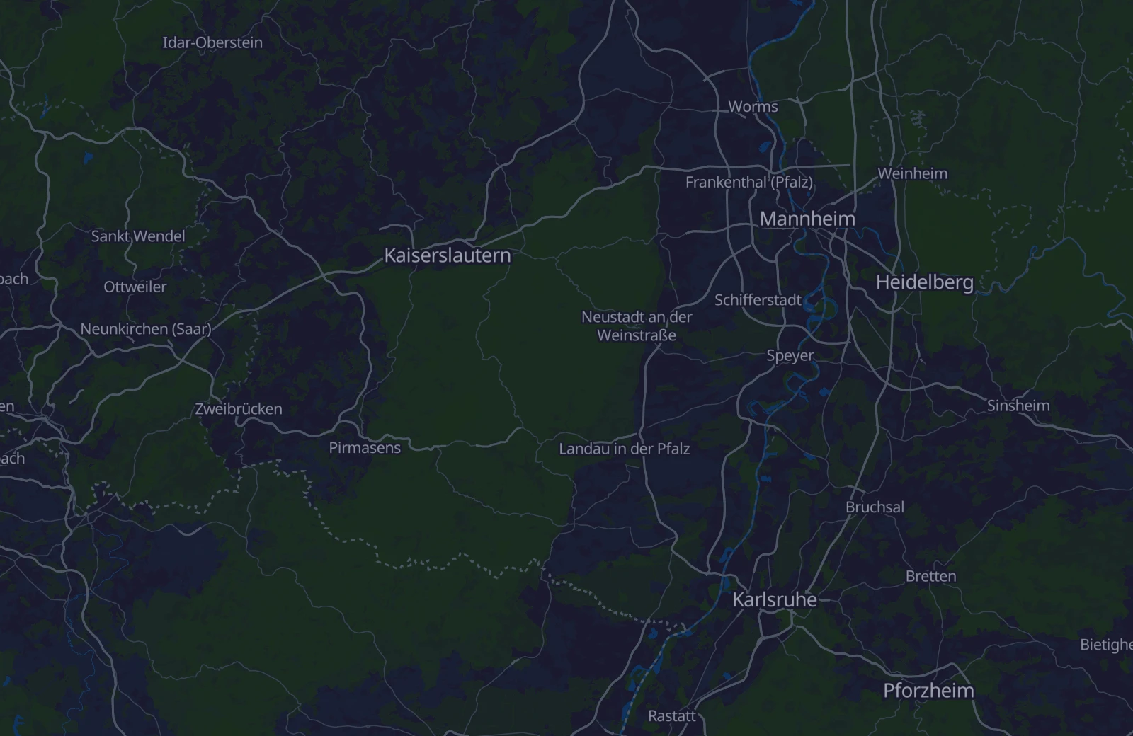 Karte: Umkreis von 32 km