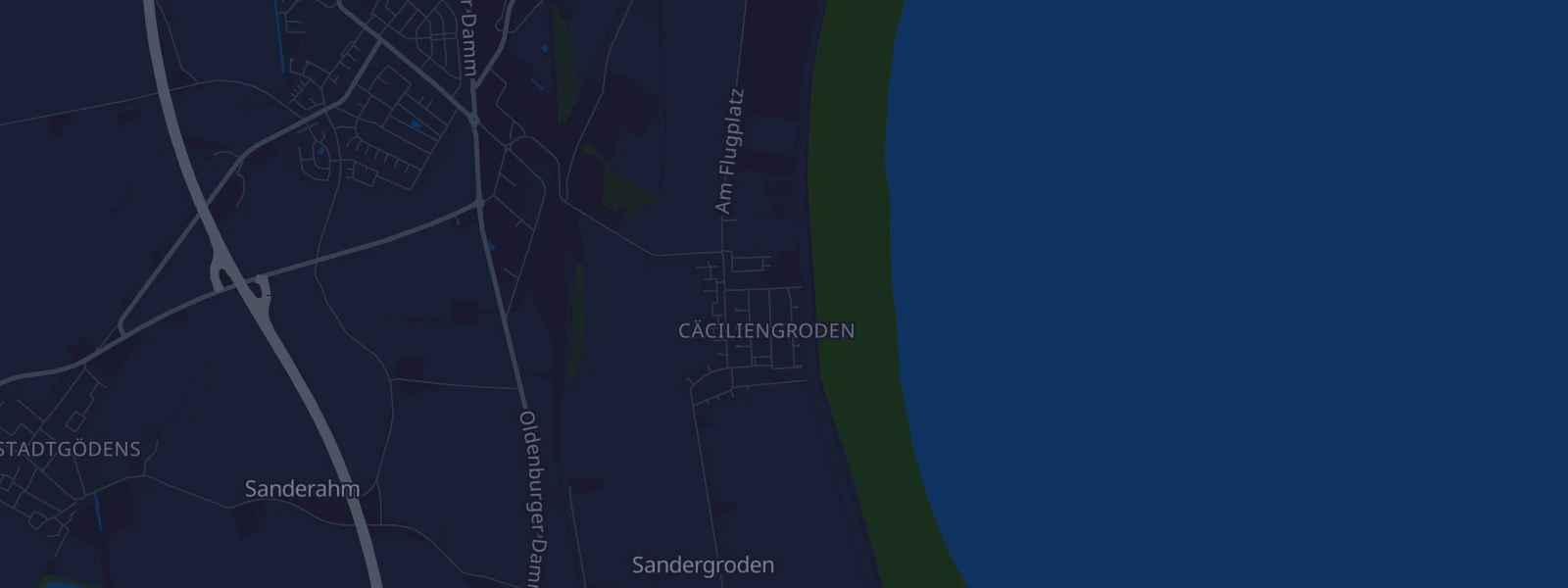 Karte von Sande Cäciliengroden