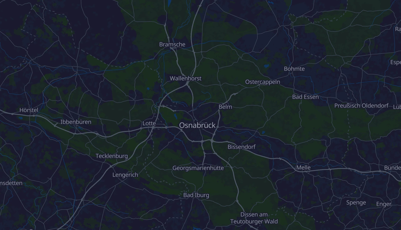 Karte der Region Osnabrücker Land