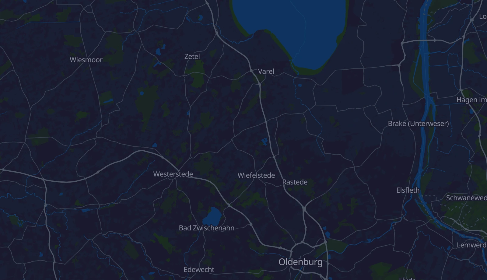 Karte der Region Oldenburger Land