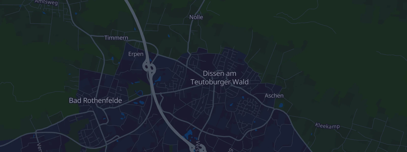 Karte von Dissen am Teutoburger Wald