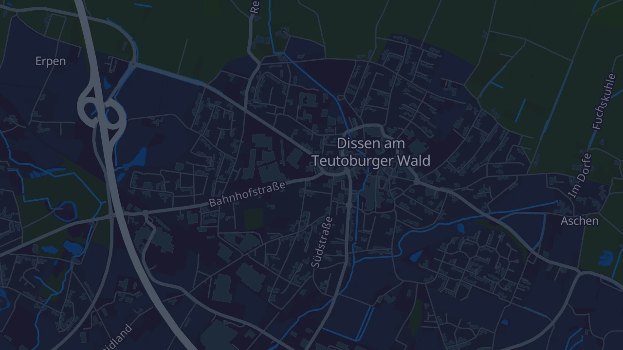 Karte von Dissen am Teutoburger Wald