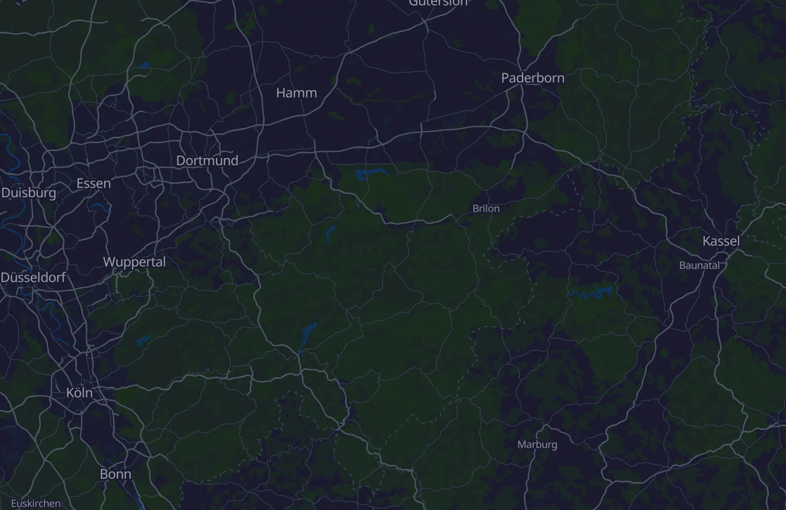 Karte: Umkreis von 40 km