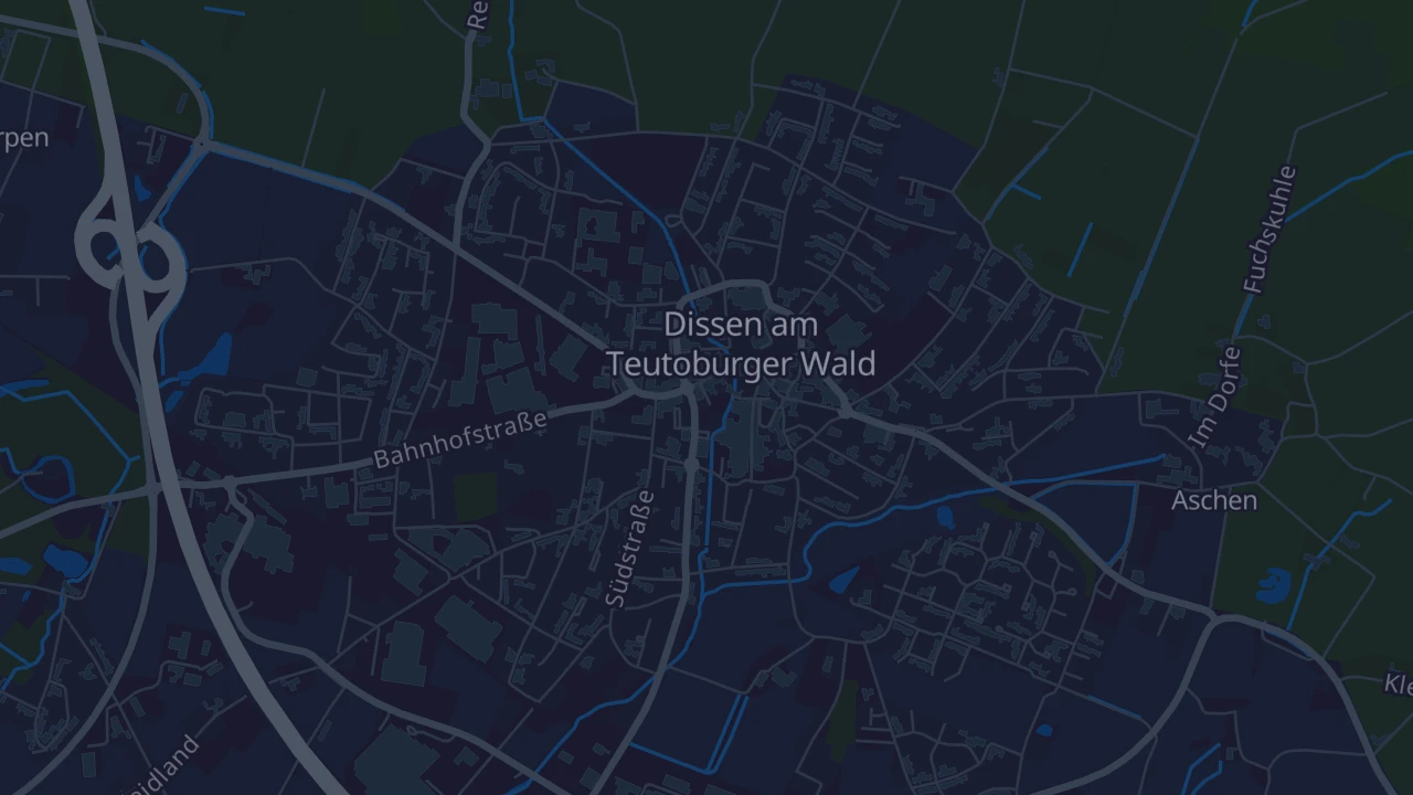 Karte von Dissen am Teutoburger Wald
