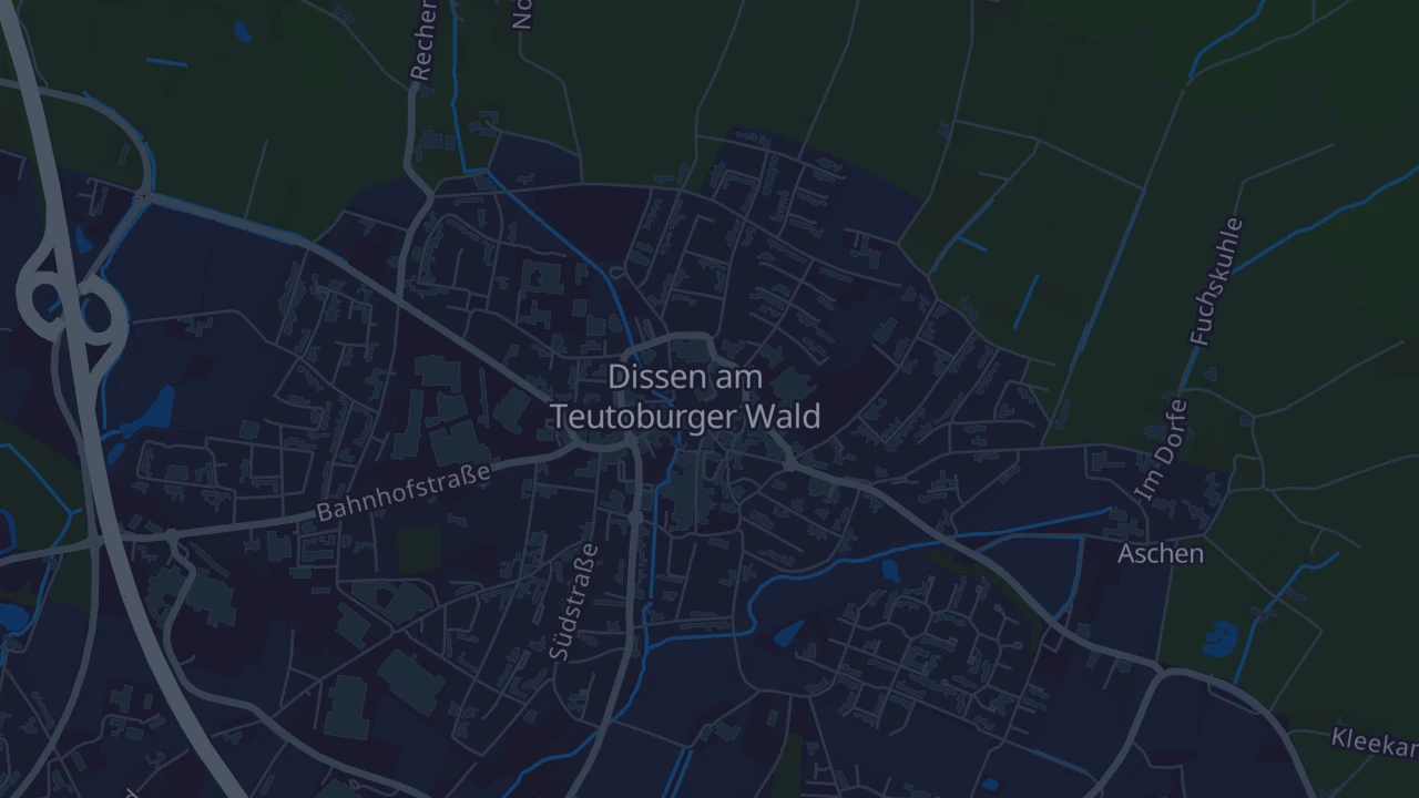 Karte von Dissen am Teutoburger Wald